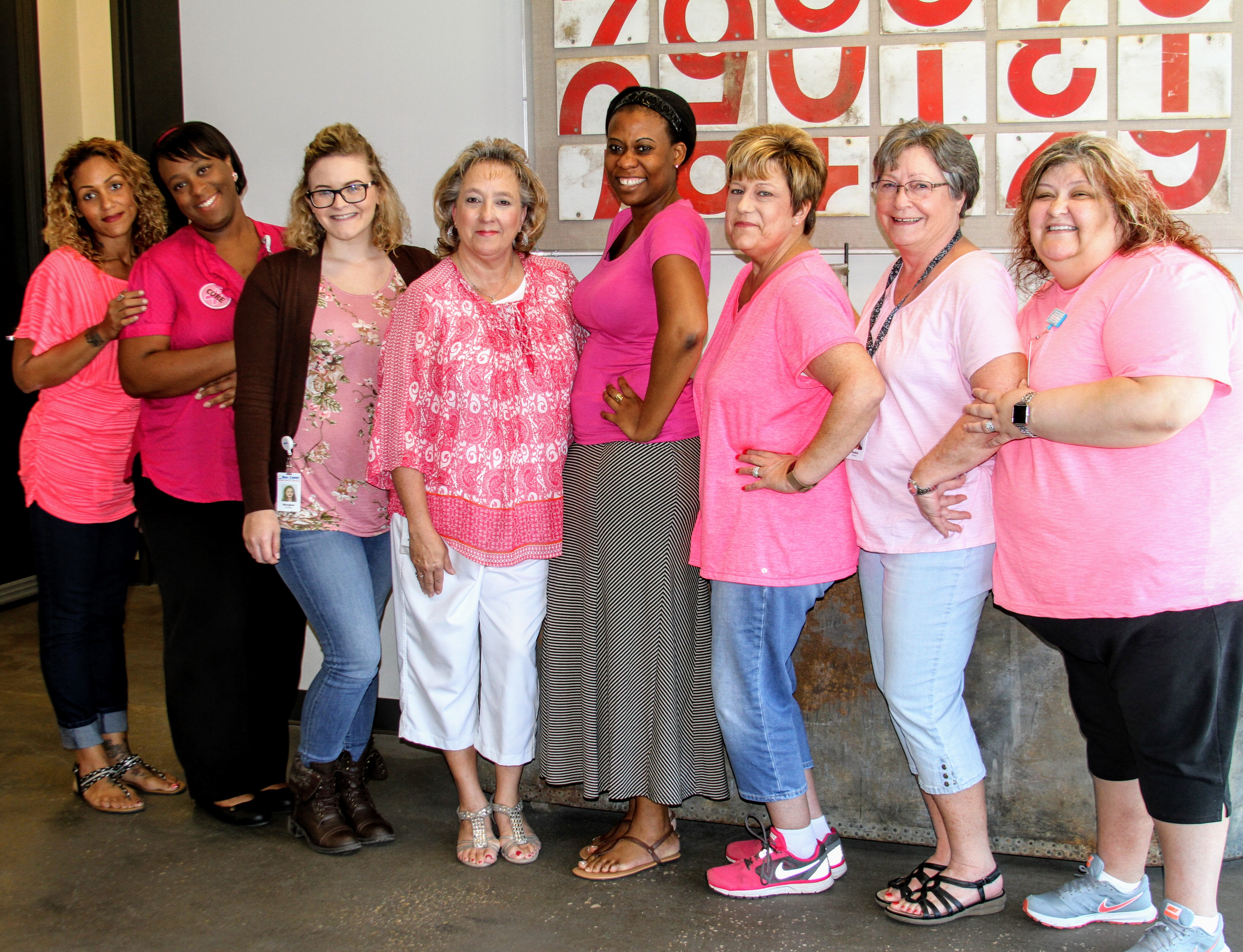 Sun Coast Resources employees support Breast Cancer Awareness month.