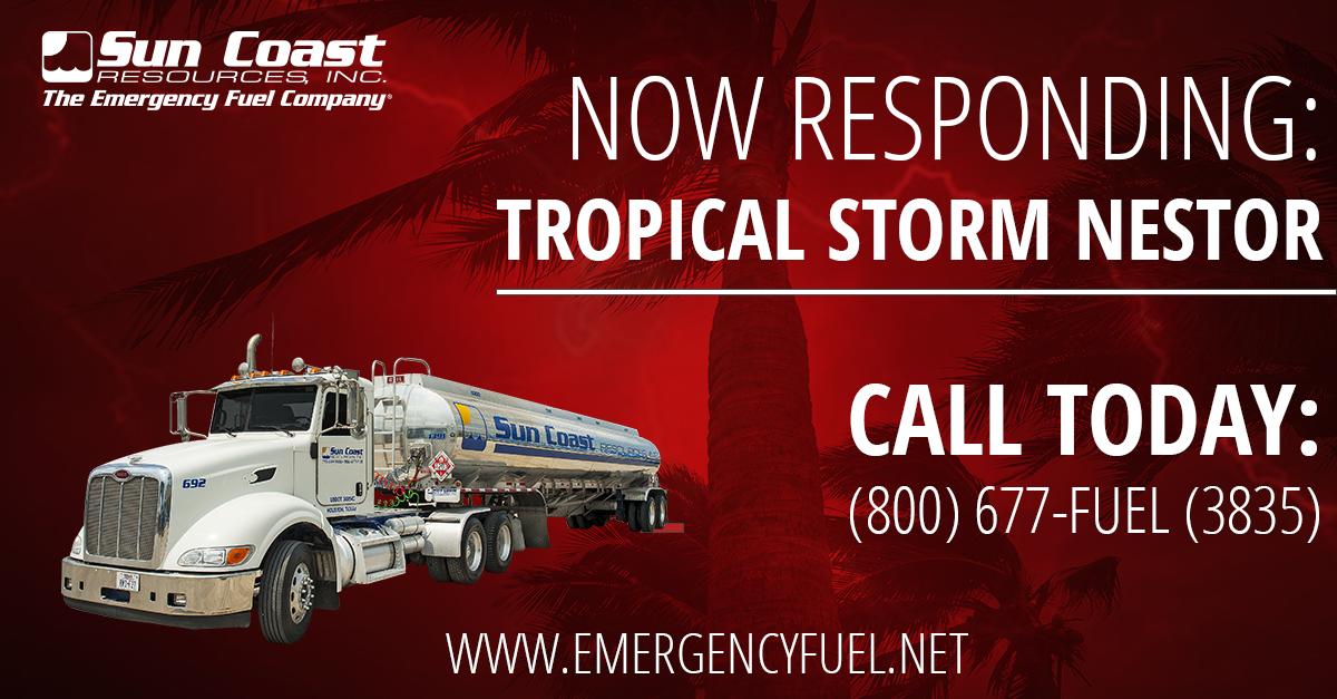 Tropical Storm Nestor emergency fuel and response services